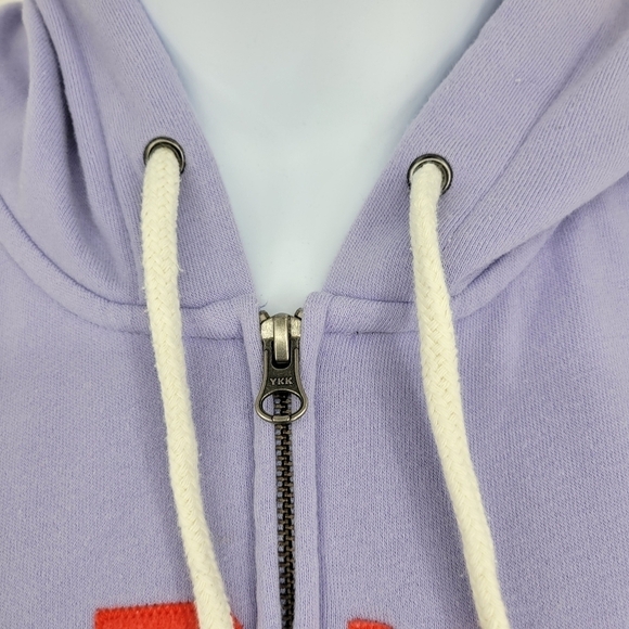 Old Navy Light Purple Logo Drawstring Full-Zip Hoodie for Women (Size: XL) - Picture 7 of 11